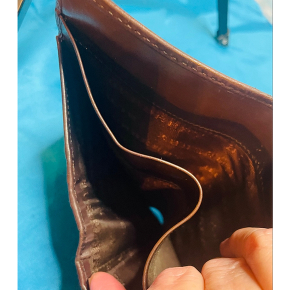 Burberry Haymarket Check Bi-Fold Wallet Tan/Brown One Size EUC - Picture 5 of 9